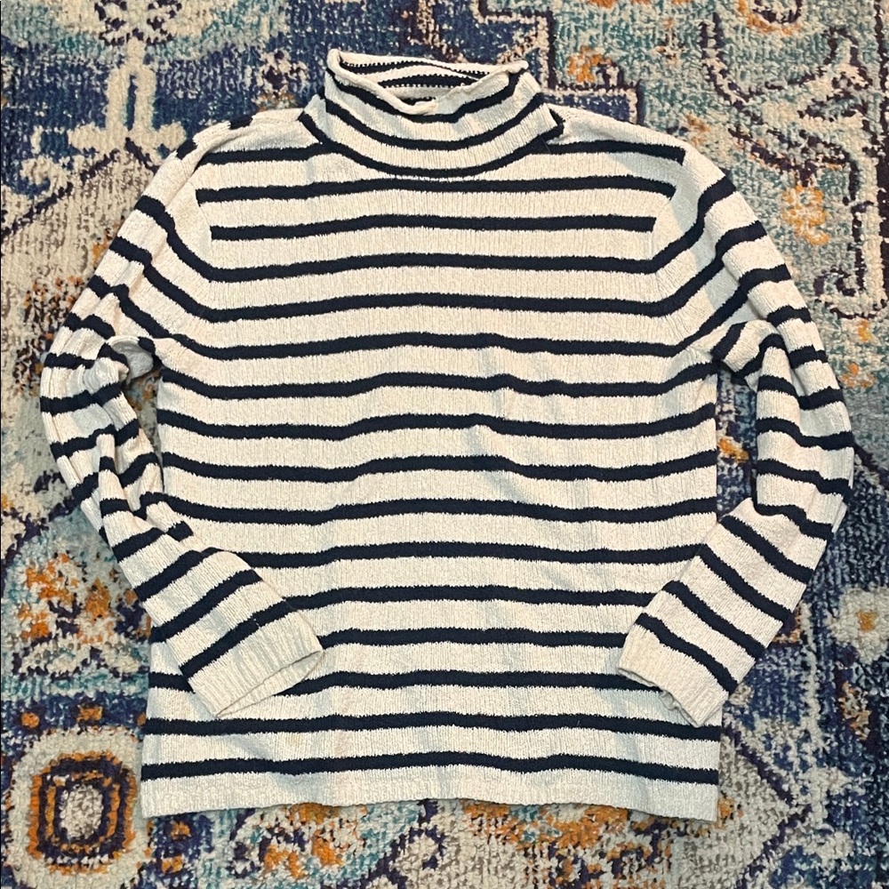 Striped JCREW Turtleneck Sweater